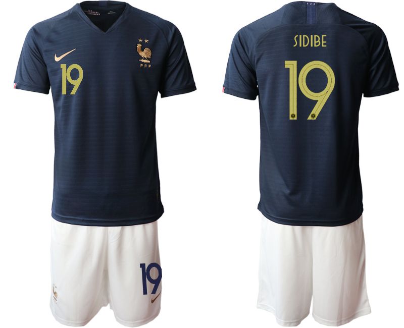 Men 2019-2020 Season National Team French home #19 blue Soccer Jerseys->france jersey->Soccer Country Jersey